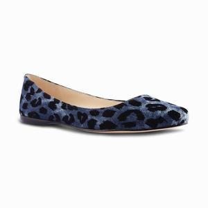 Nine West Speakup Almond Toe Flats - Blue/Brown - Ireland (SQ7945268)